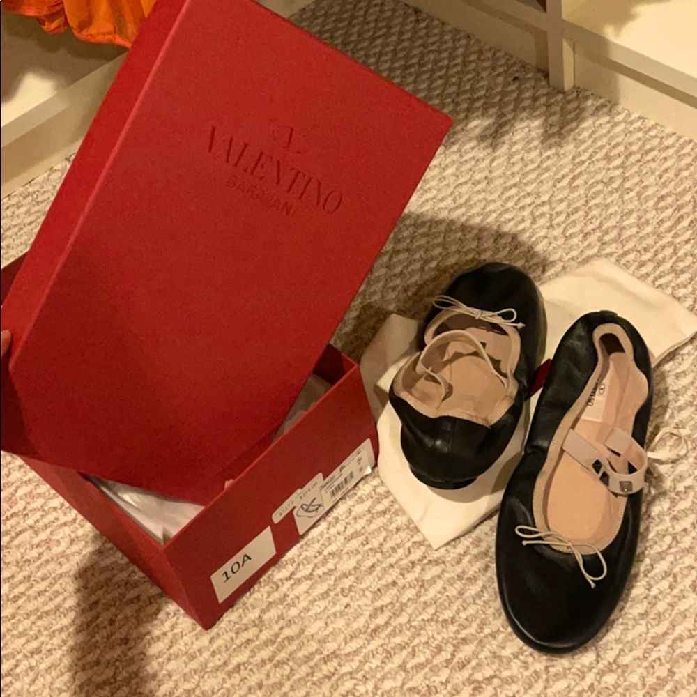 Valentino Leather Ballerina Flat